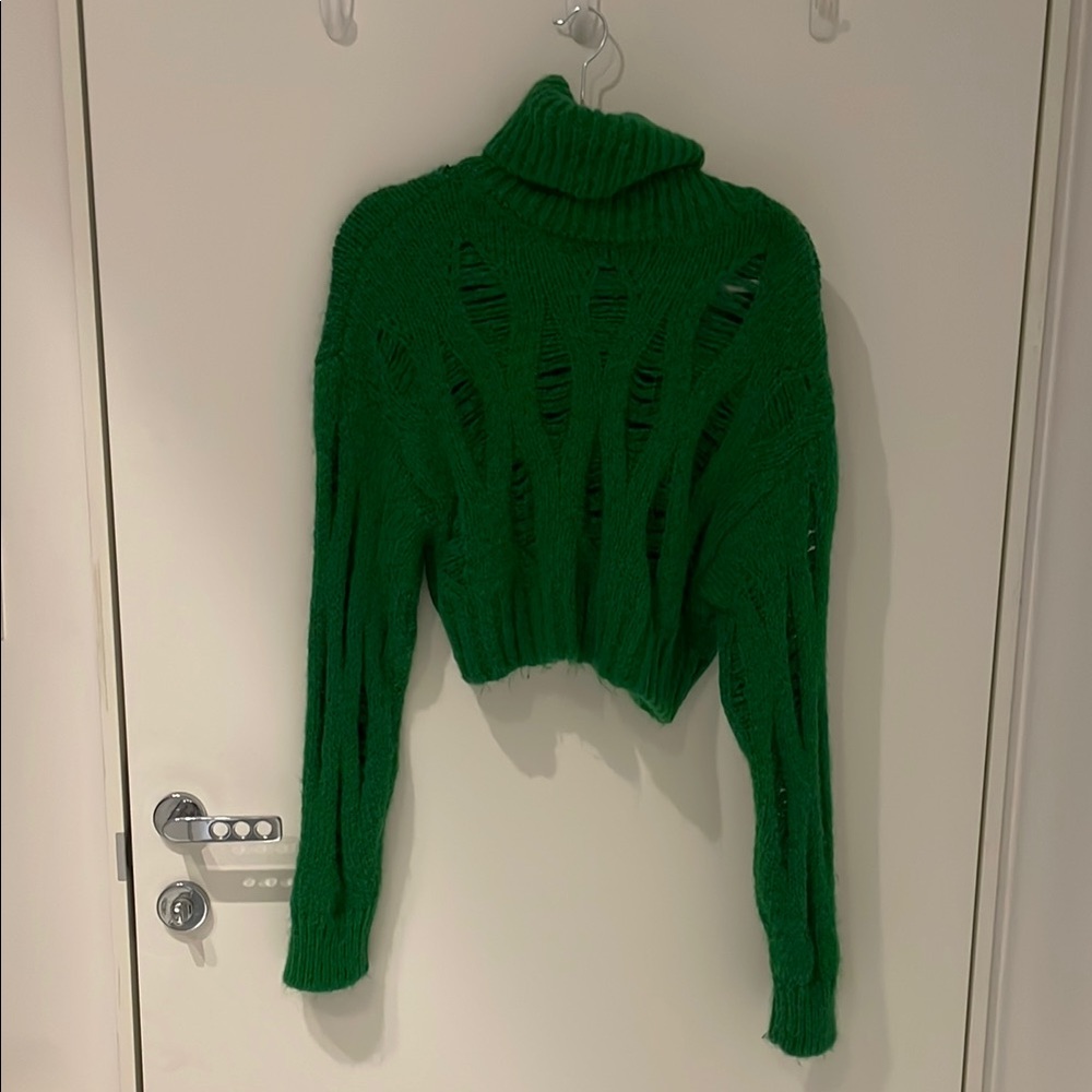 Green Turtleneck Sweater